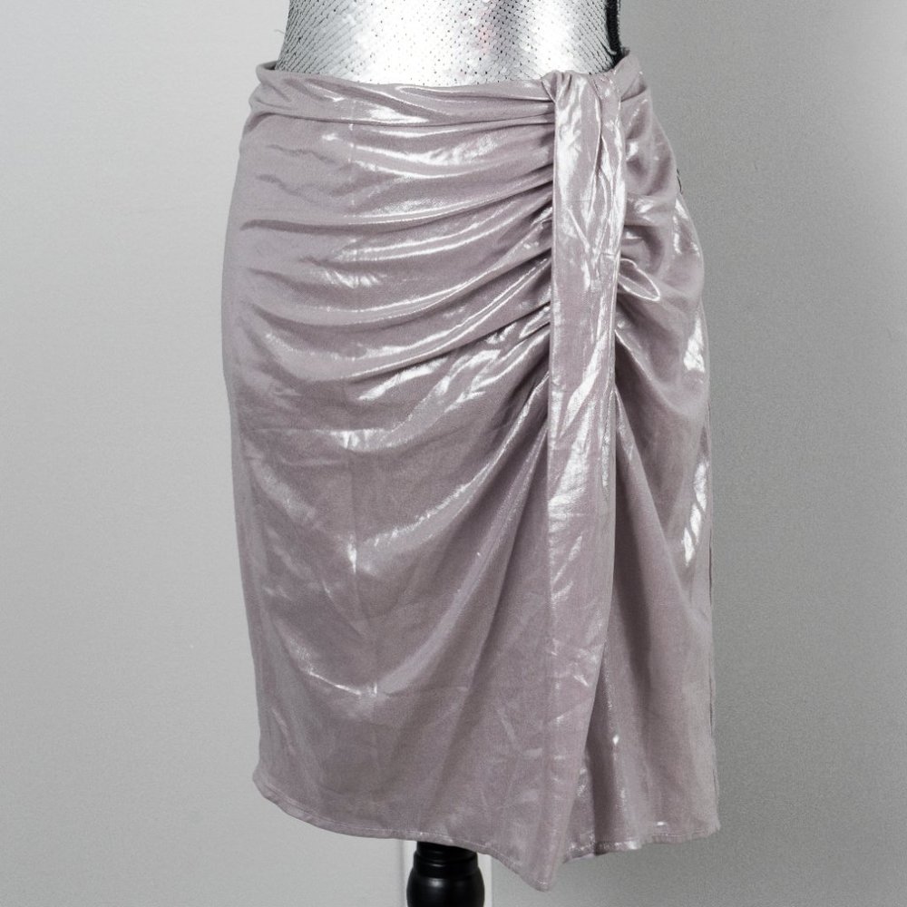 NWT INC Metallic Sarong Mini Skirt – sz 10